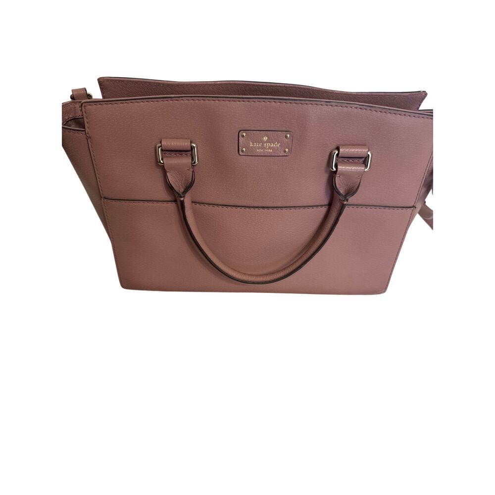 Kate Spade Lana Grove Street Satchel Pocketbook Dusty Peony Straps Leather - Picture 10 of 13